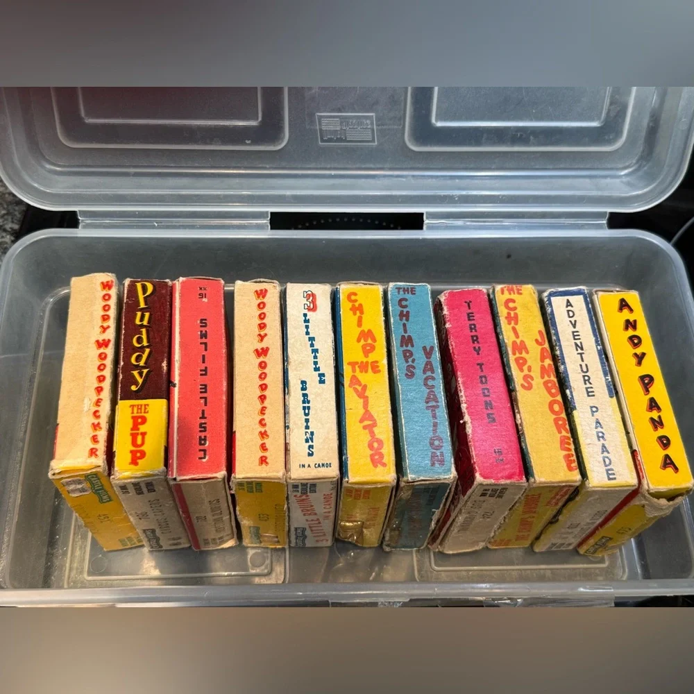 Castle Films Set of 11 Vintage Cartoon 16mm Film Reels Good Condition for Age